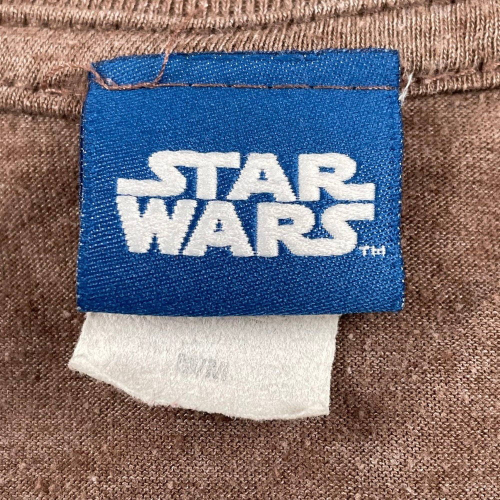 Star Wars T Shirt Mens M Brown Luke Leia Graphic Tee Short Sleeve Cotton Blend - Picture 3 of 8